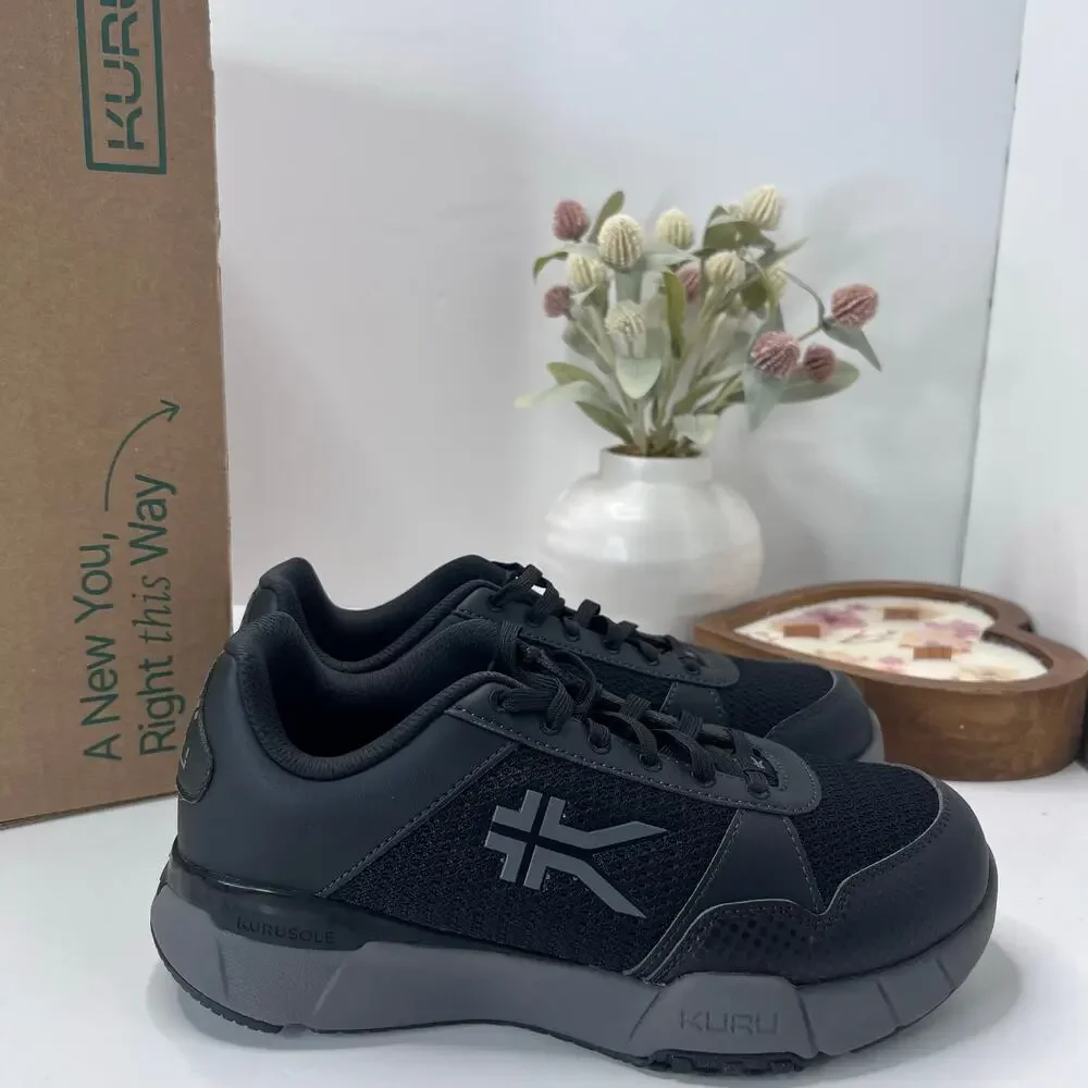 Kuru Quantum 2.0 Walking Comfort Sneaker Jet Black/Slate Gray Women 9.5 Wide NWB